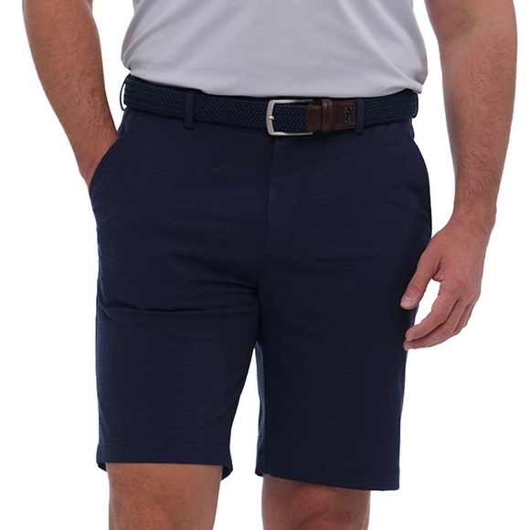 Greg Norman Men’s Stretch Shorts, Flat Front, Blue, Waist 36, NWT - Picture 1 of 14
